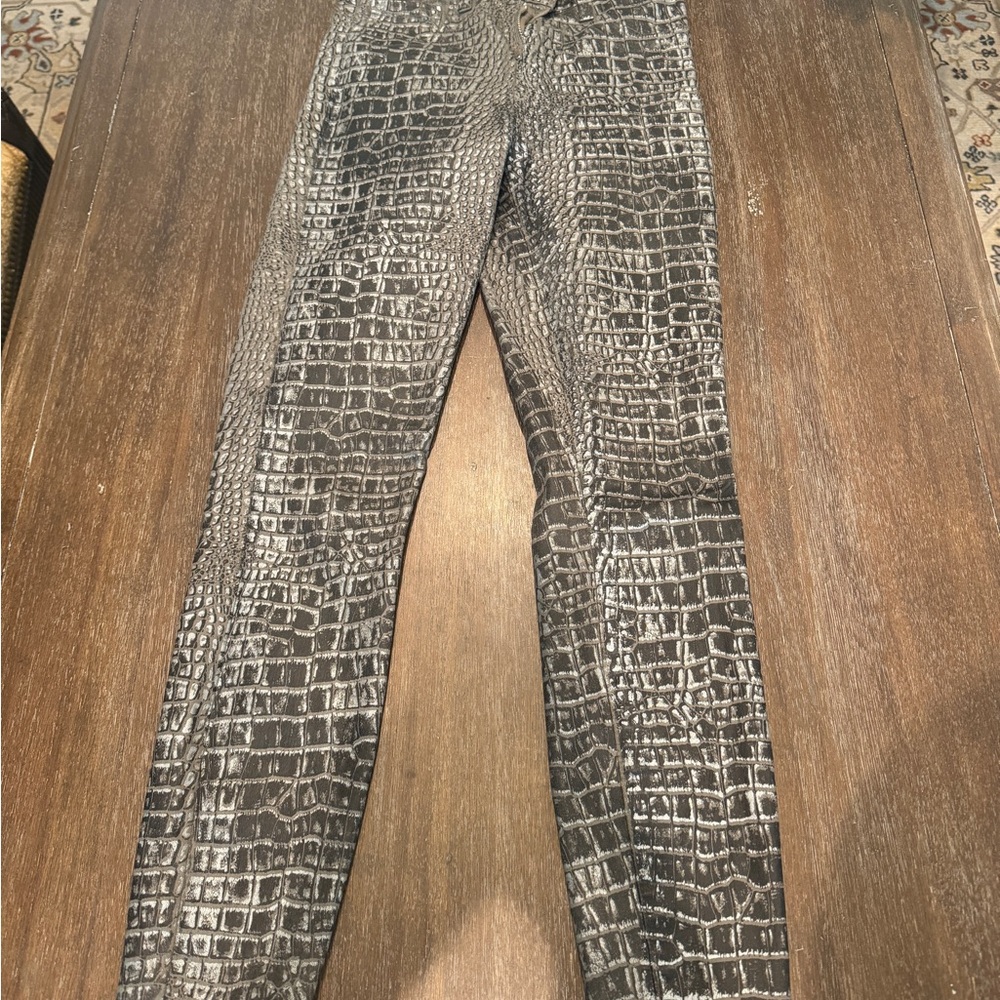 L’agence size 24 python skinny leg coated Jean